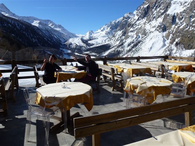 Ristorante La Grolla. Panoramic Terrace. A Foodie Guide to on-Mountain Dining in Courmayeur.