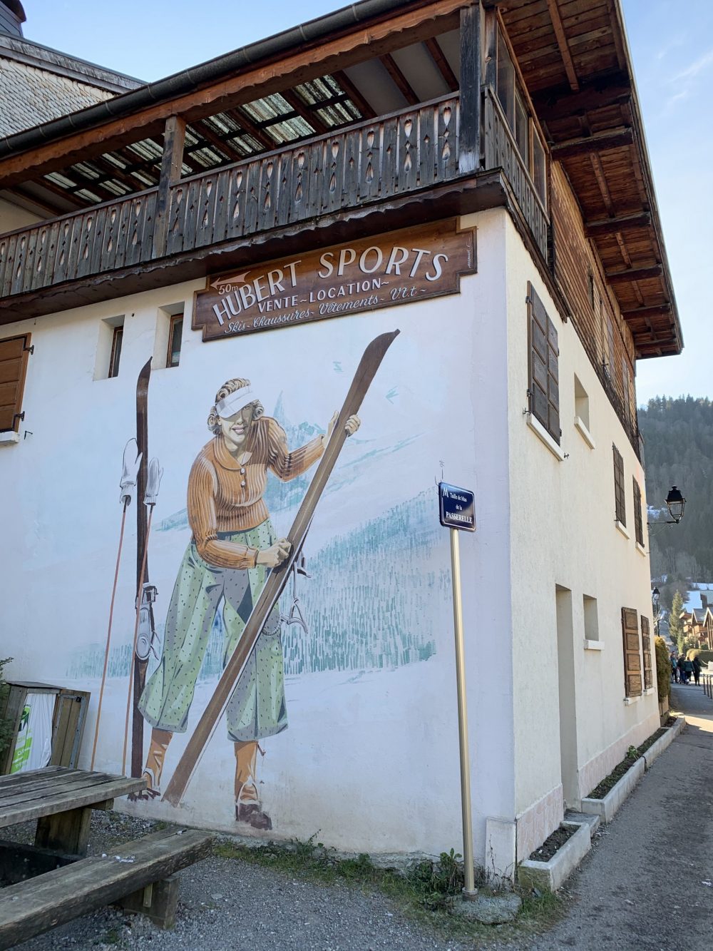 Walking through downtown Morzine. A Mums’ Long Weekend in Morzine.