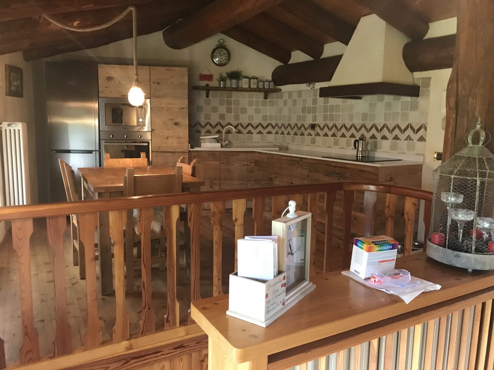 The open plan kitchen of the house in Bioley. My experience of buying a home in the Italian Alps.