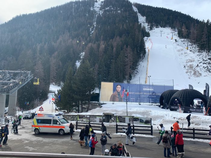 The base area of La Thuile. Our half term ski-safari holiday based in the Valdigne of Aosta Valley- Courmayeur, Pila and La Thuile.