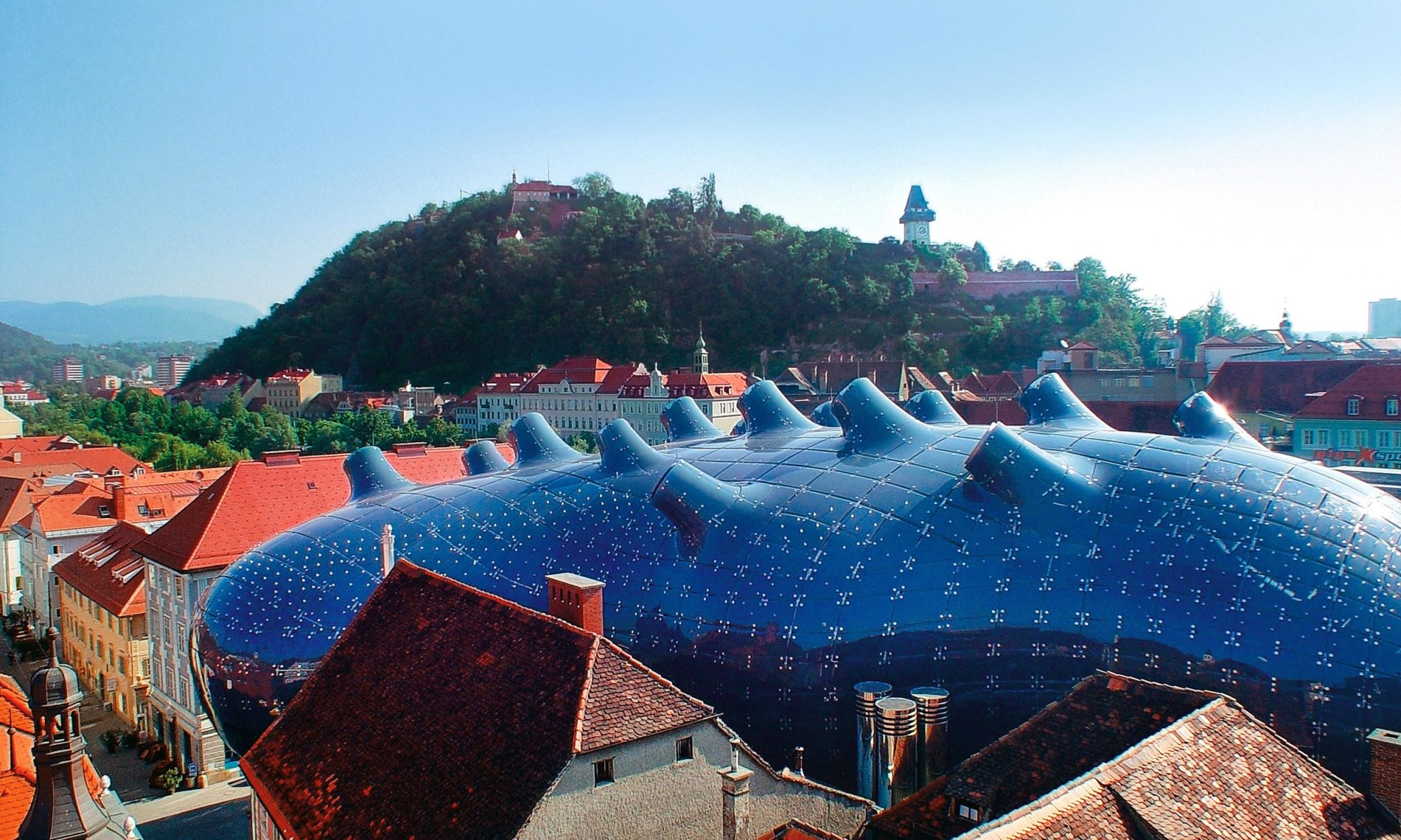 Kunsthaus Graz - Copyright: Graz Tourismus. For fanatics of Architecture, plan your multi-stop visit to Austria post Covid19.