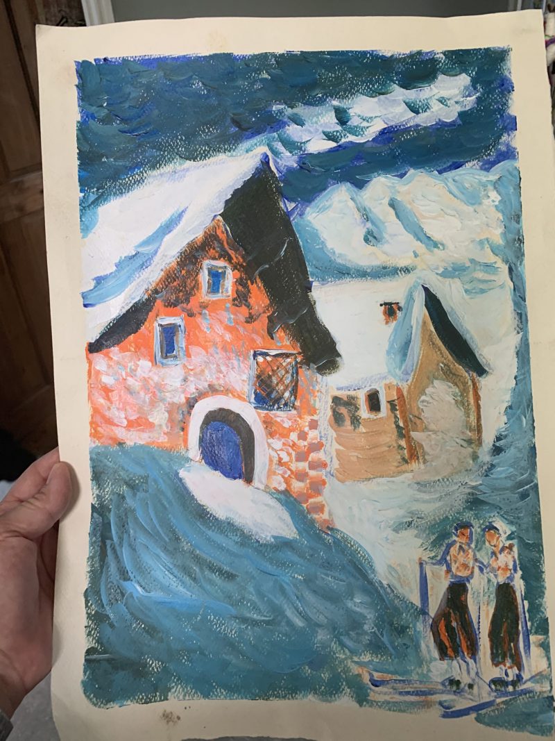 First work with two tones in acrylics - was not sure what it was going to come out. The Art of the Mountains.
