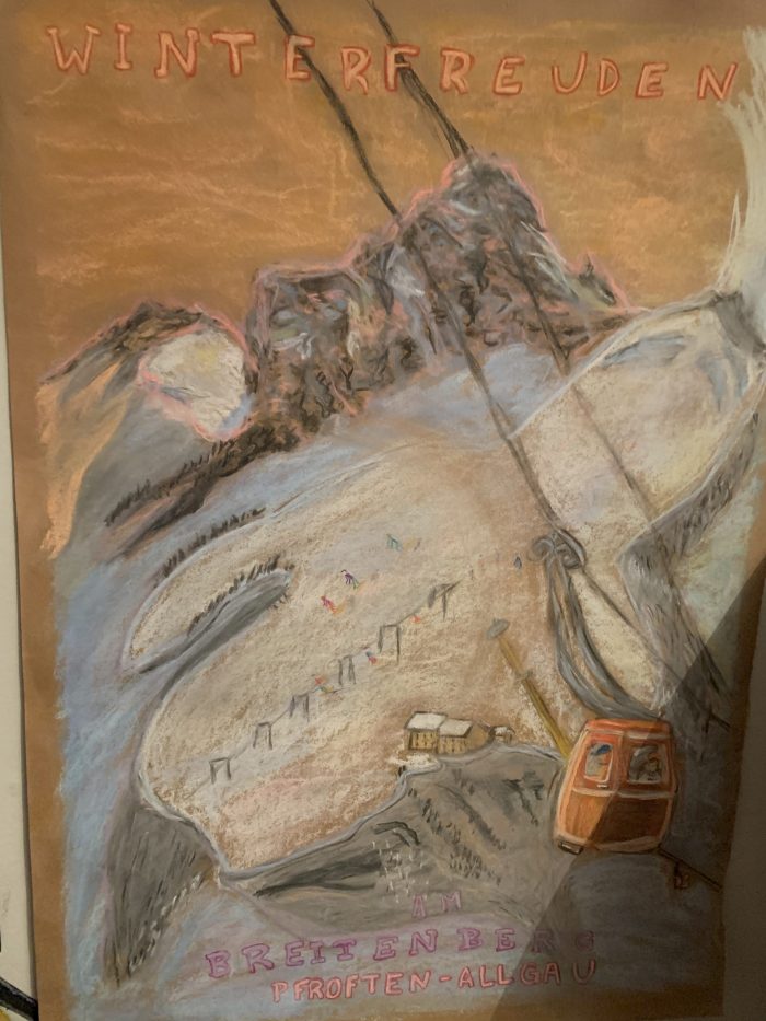 Another work on pastels. The Art of the Mountains.