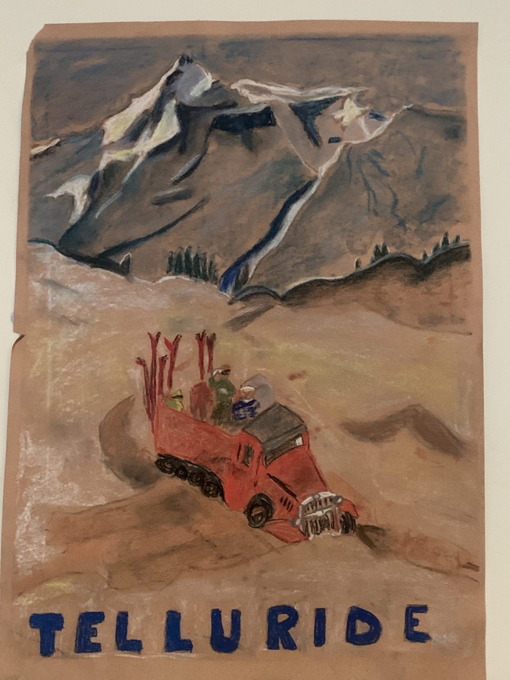 Soft pastels, a ride to the slopes in Telluride. The Art of the Mountains.