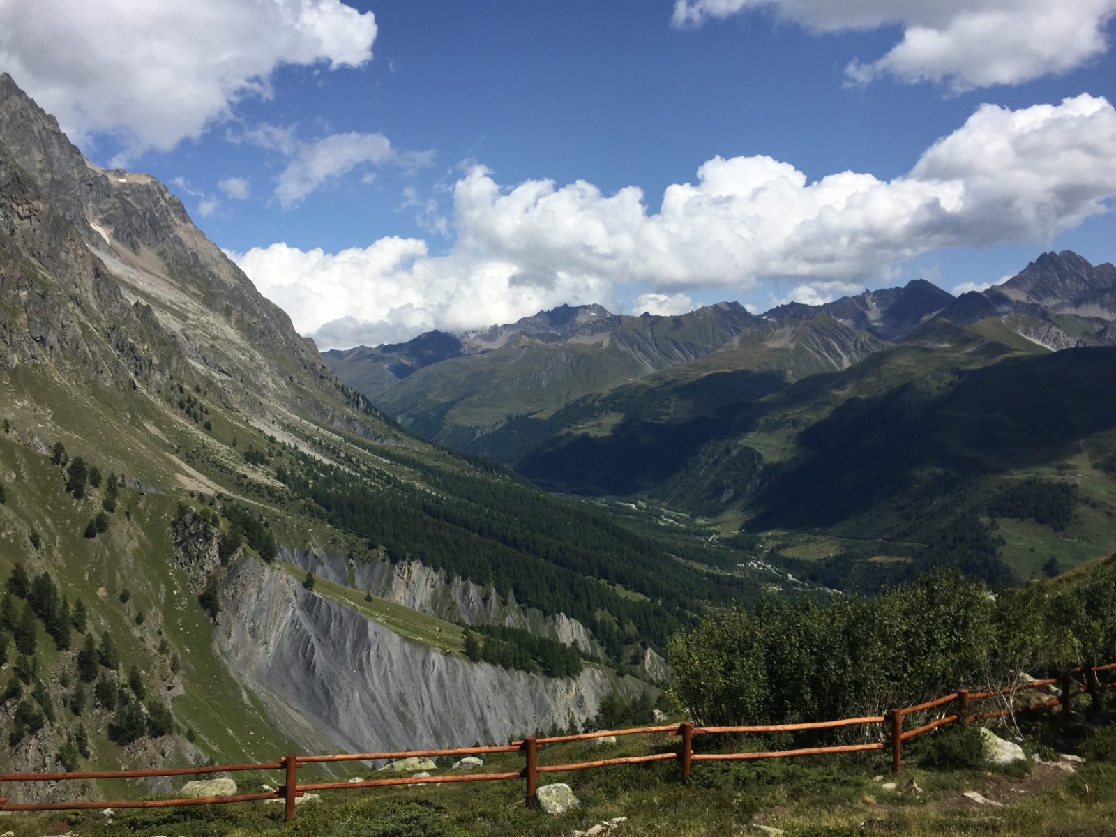 View of the mountains and Courmayeur from Pavillion. Aiguille du Midi vs Punta Helbronner – which one you should do?