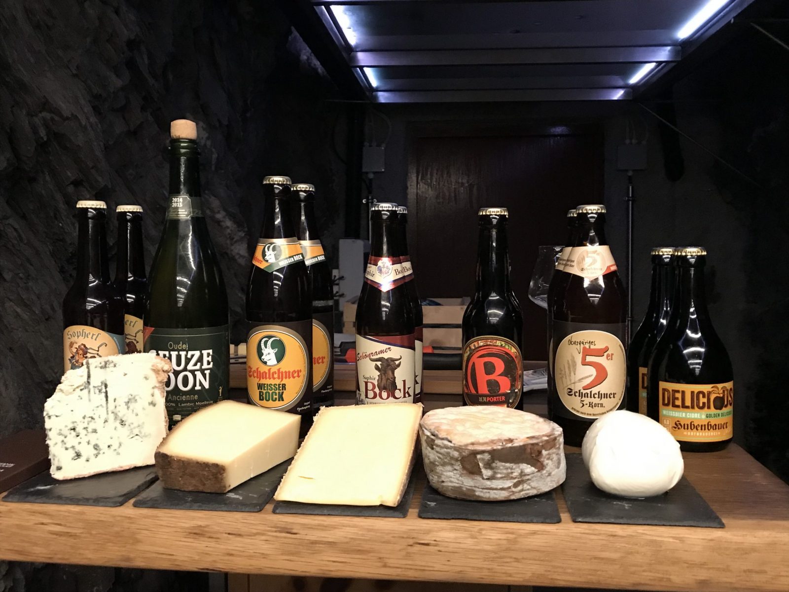 Pairing different cheeses from Der Genuss Bunker with local artisan beers. Photo: The-Ski-Guru. A Must-Read Guide to Summer in South Tyrol.