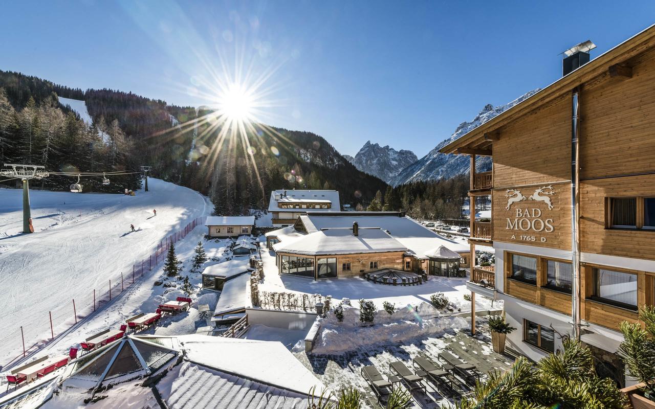 Exterior of the Bad Moss Resort in Sesto. Drei Zinnen will continue with its plan to install the Helmjet Sexten 10-seater cable car.