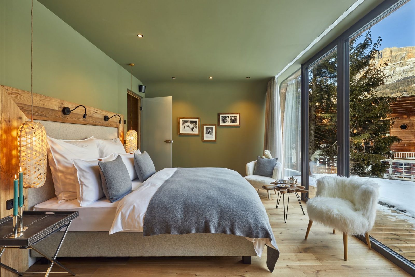 Bedroom at the Mi Chalet in Alta Badia. Book your stay at the Mi Chalet here. Planning your summer in the mountains of Alta Badia. 