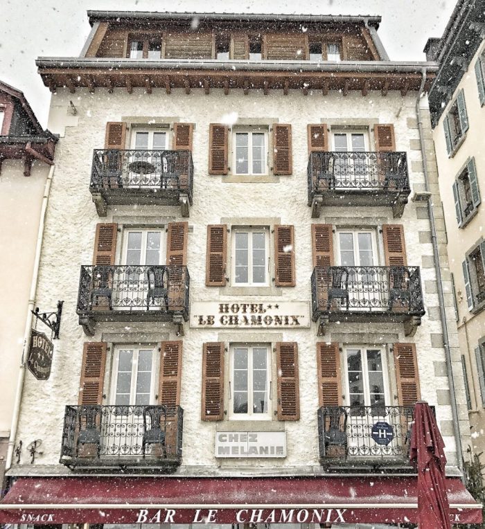 Hotel Le Chamonix. Example of architecture in the town of Chamonix. Photo: Salome Abrial. OT Vallée de Chamonix. Must-Read guide to Chamonix.