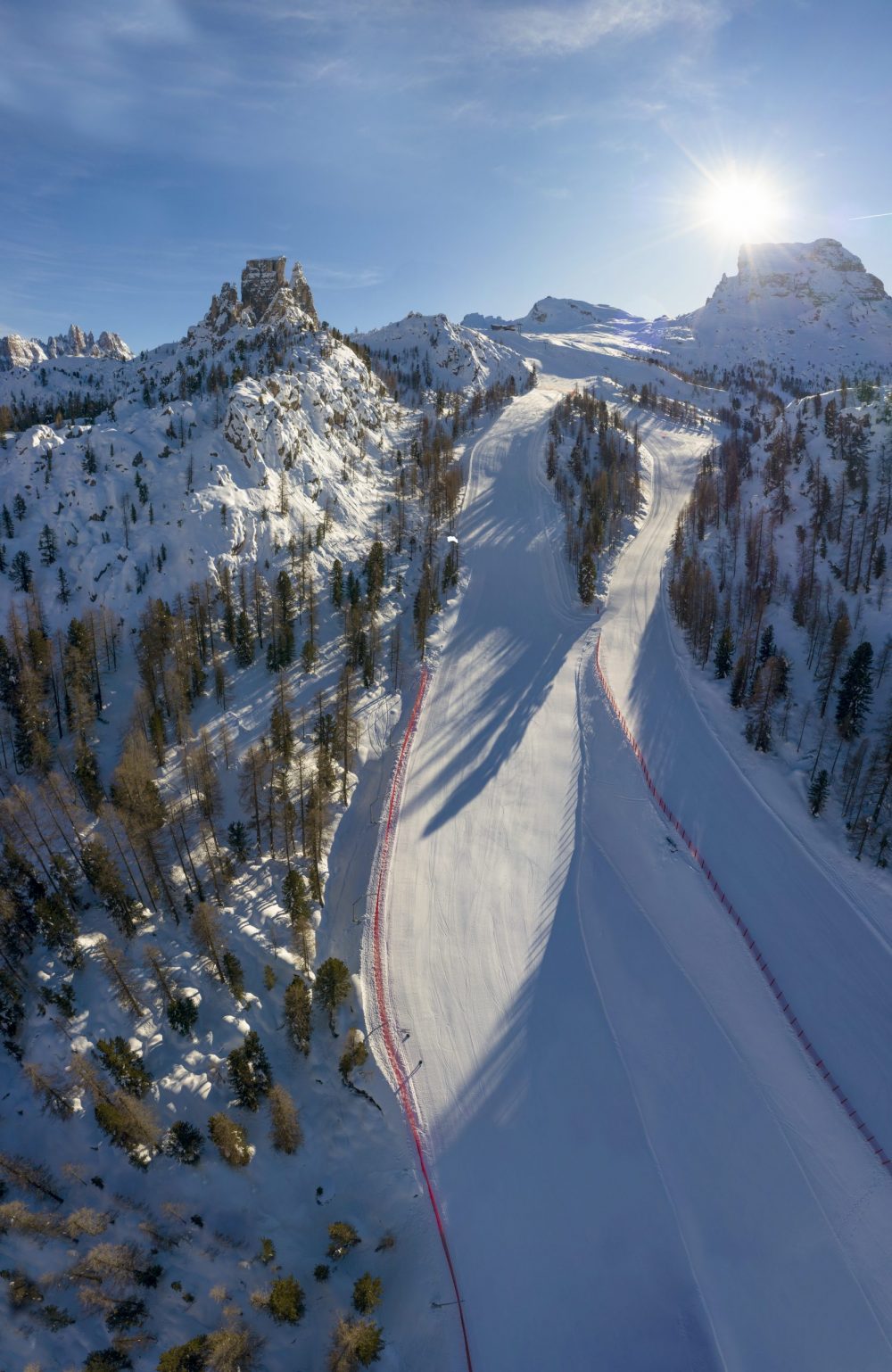 Pistaa Lino Lacedelli. Photo: ©ManazProductions. Cortina Marketing. Cortina 2021 FIS Alpine World Ski Championships to go ahead.