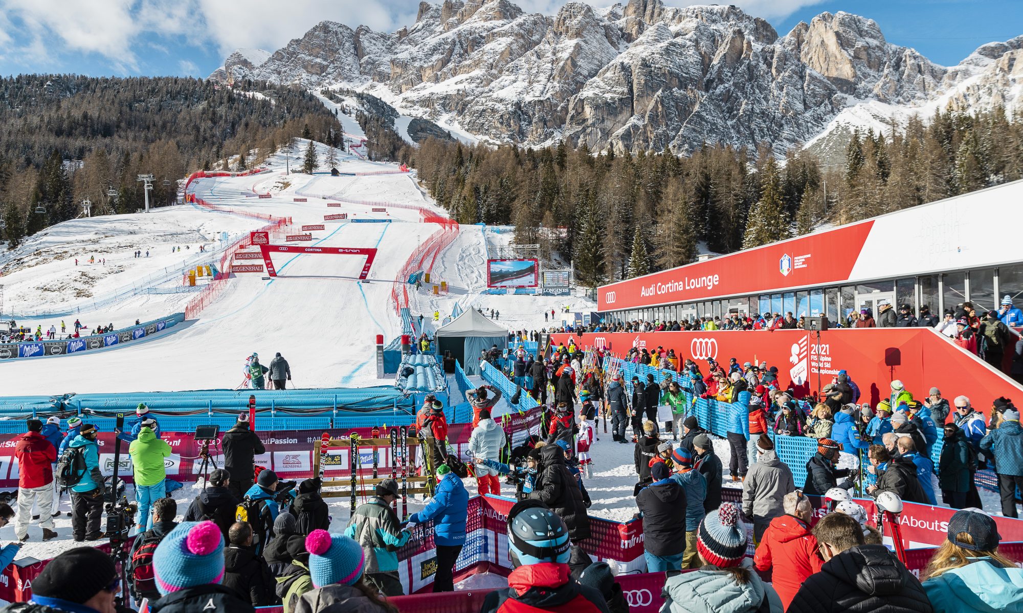 Tofana, ISTA. Cortina d'Ampezzo. Photo: www.bandion.com- 3. Cortina 2021 FIS Alpine World Ski Championships to go ahead.
