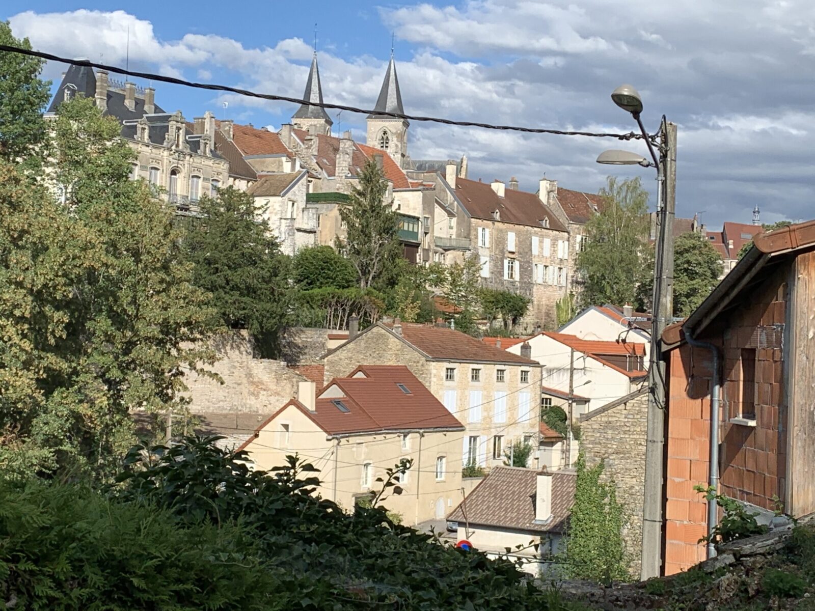 The old town of Chaumont. The Drive to Our Summer Holiday on Covid-19 Times.