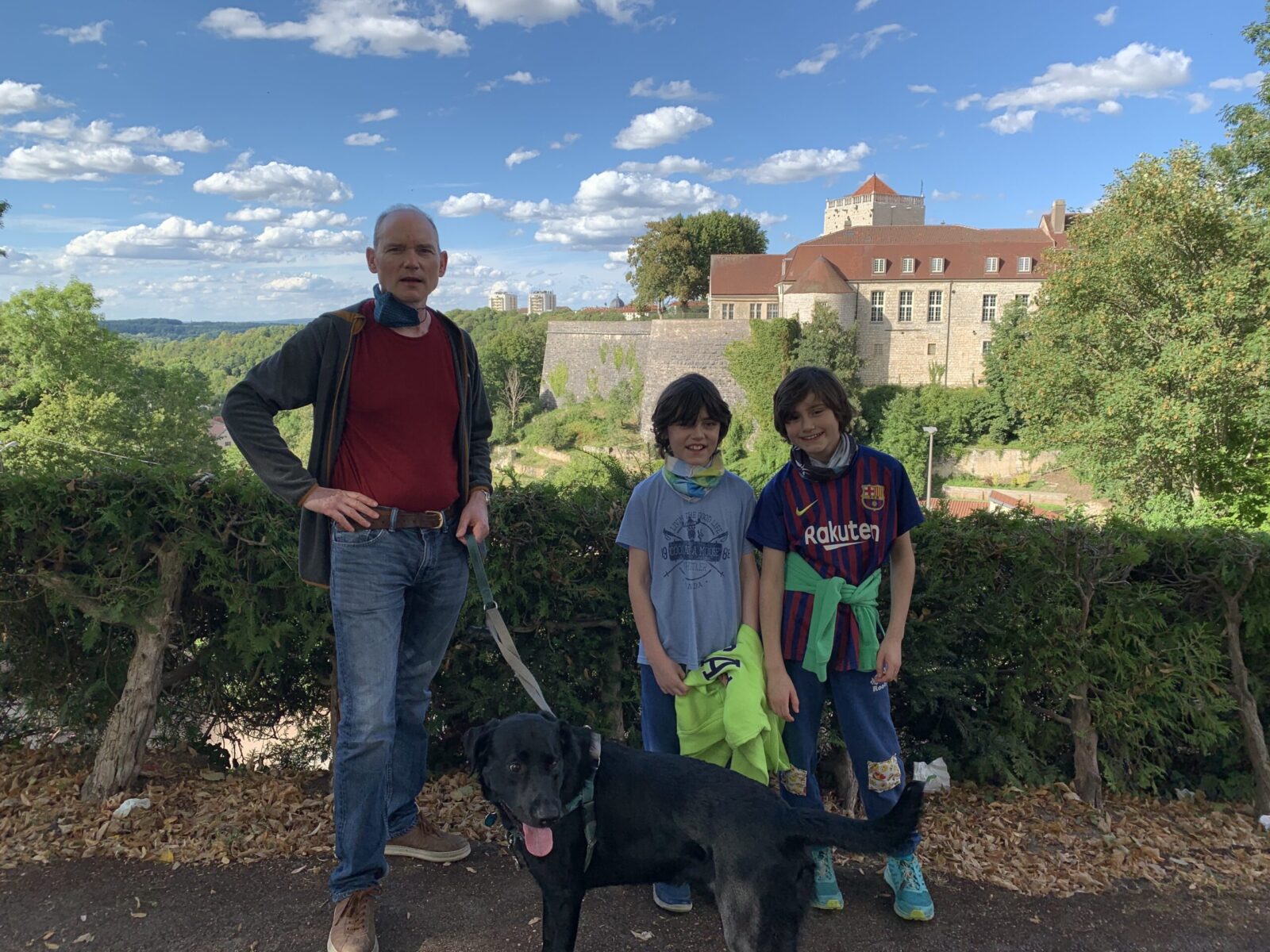 All the boys in my family in Chaumont. The Drive to Our Summer Holiday on Covid-19 Times.