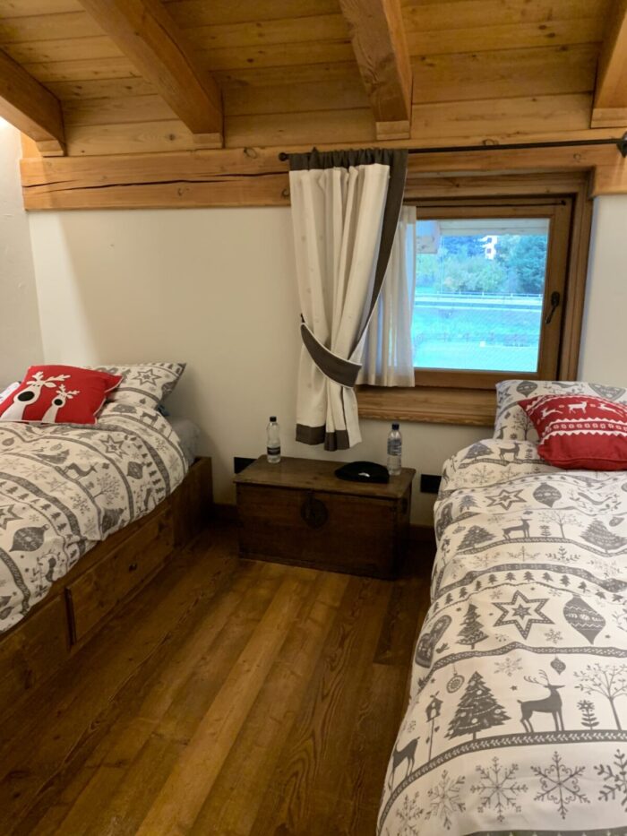 The second bedroom has a third bed to pull off. Book your stay at Il Cuore della Valdigne here. Family trek to Lago d' Arpy, Morgex, AO.