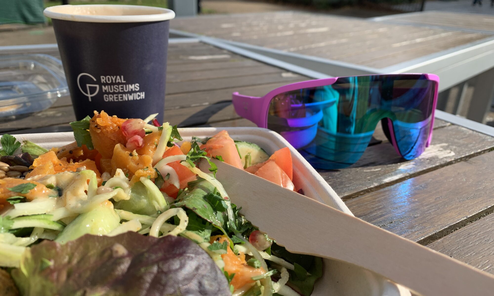 I have tried the Panda Optics while my long walk to Greenwich today. Here while having a pause and a lovely salad. Review of the Panda Optics Conquer sports lenses.