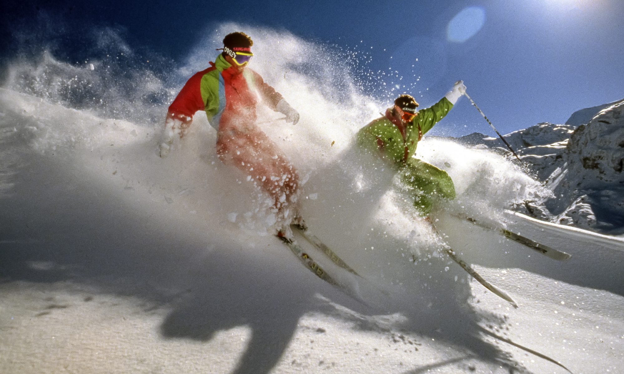 Dan and John Egan vintage photo in bright onesies, which were the rage at the time! 30 Years in a White Haze- the new book by ski legend Dan Egan and Eric Wilbur will be available from March.