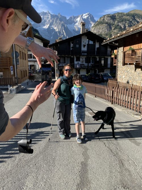 Out and about in the hamlet of Dolonne, with great views of the Catena di Monte Bianco and the famous Dent du Géant. Summary of a non-season, and how things are looking now for a summer in the mountains.