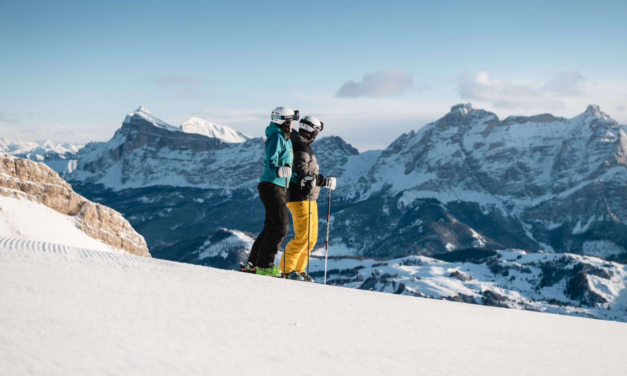Skiing in Alta Badia- photo credits: IDM Sudtirol Alex Moling. Snow sport fans advised to adopt the ‘reapply rule’