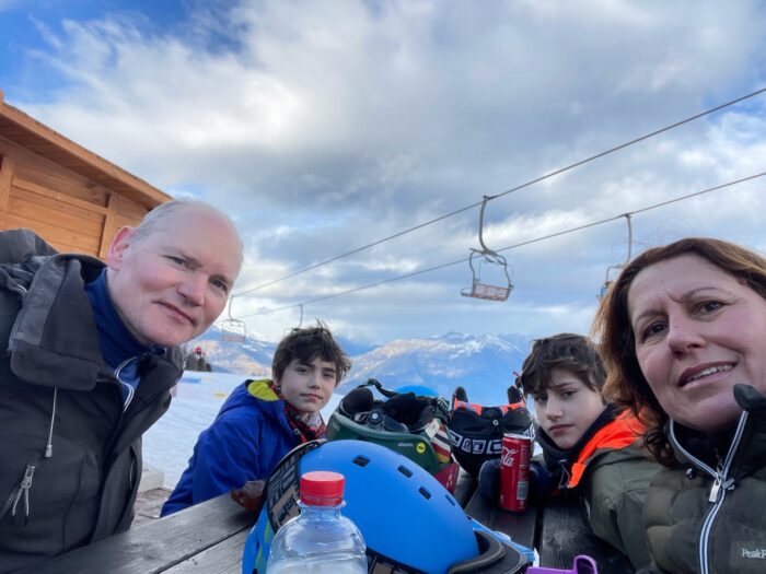 At Lo Baoutson in Pila. Our Half Term Ski Safari Trip to the Aosta Valley