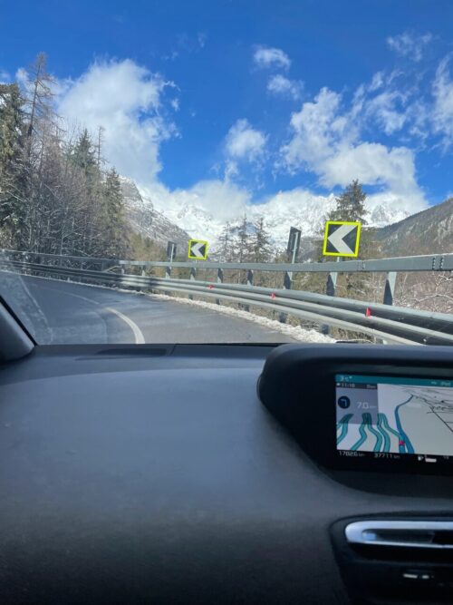 The 'tornantes' to La Thuile from home. It takes us 20' to be at the base of the lifts from Morgex. Our Half Term Ski Safari Trip to the Aosta Valley