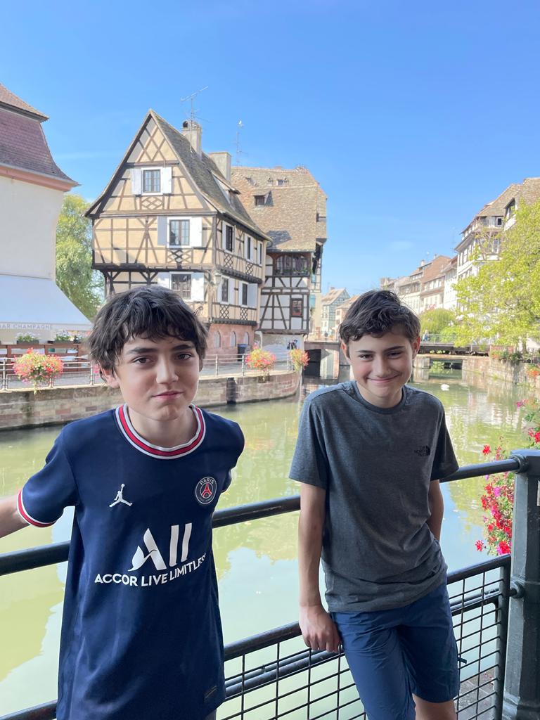 The boys in Strasbourg, France. Photo: The-Ski-Guru