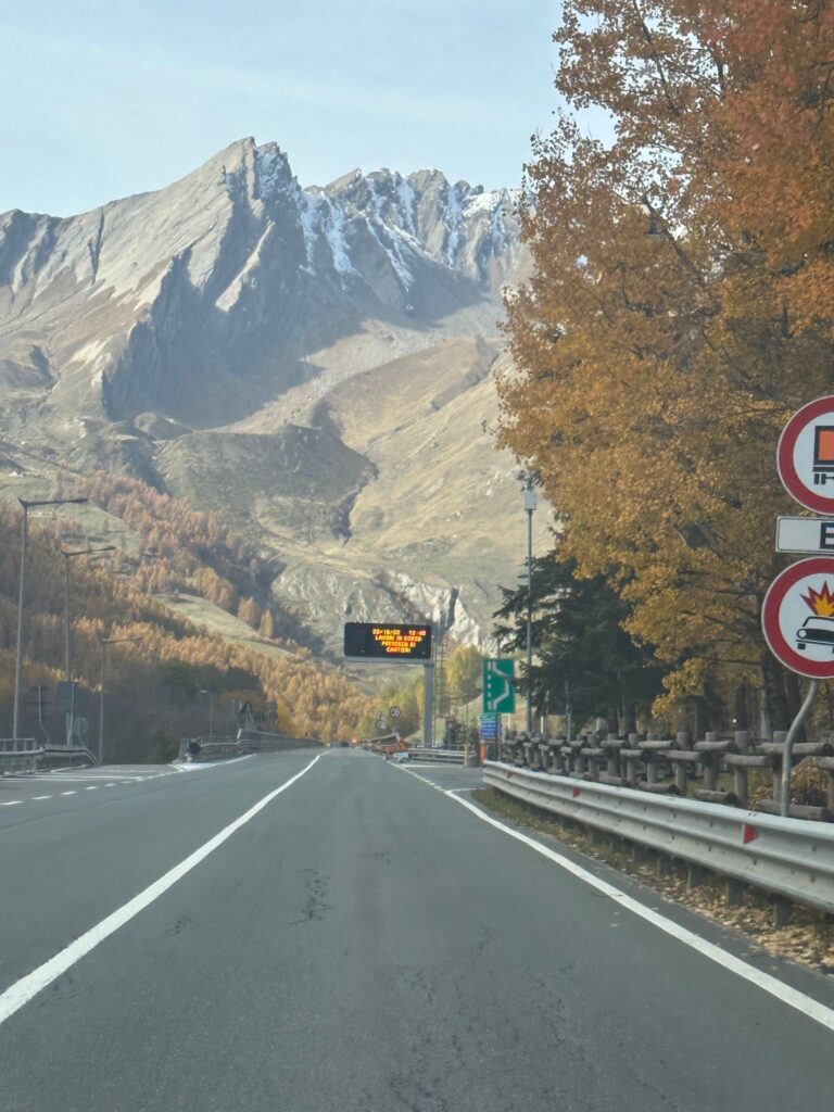 Towards the Grand St Bernard coming from Aosta towards Switzerland. Travelling via the Grand St Bernard Pass as an option to the Mont Blanc Tunnel.