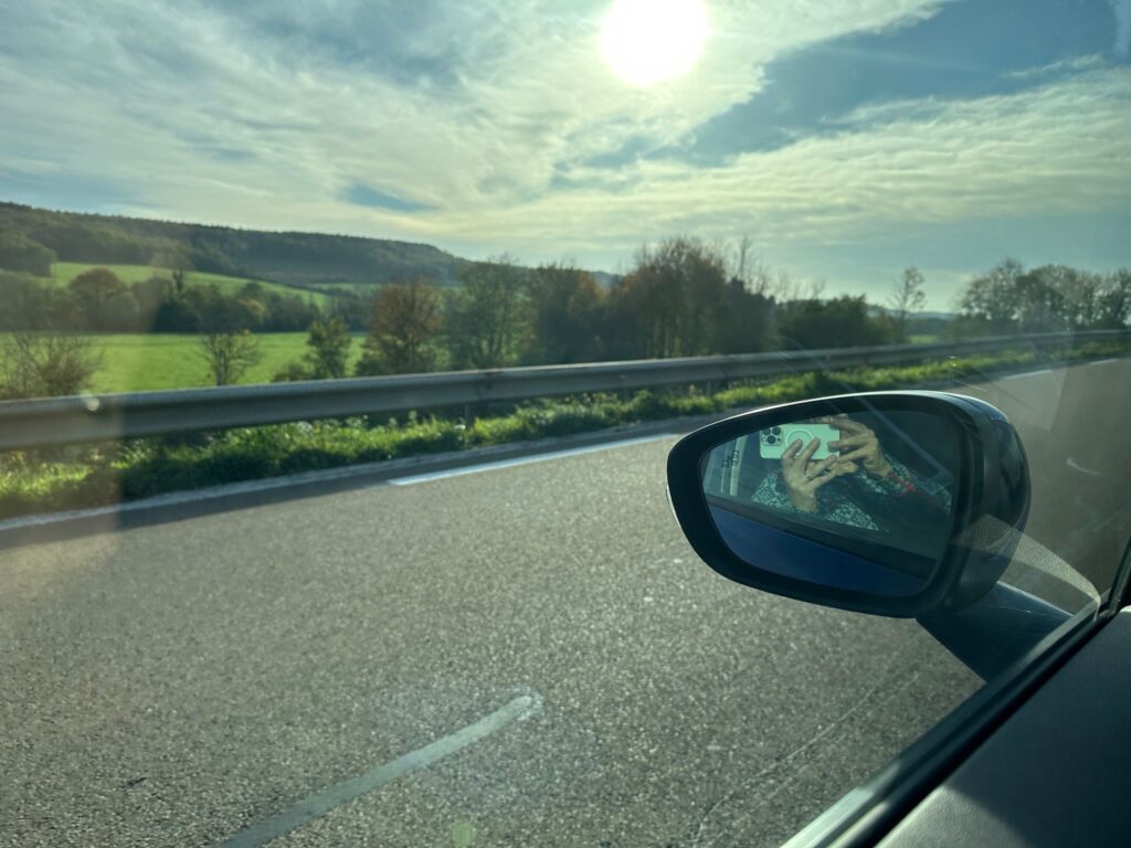 Driving in the Route Nationale out of Chaumont. Travelling via the Grand St Bernard Pass as an option to the Mont Blanc Tunnel.