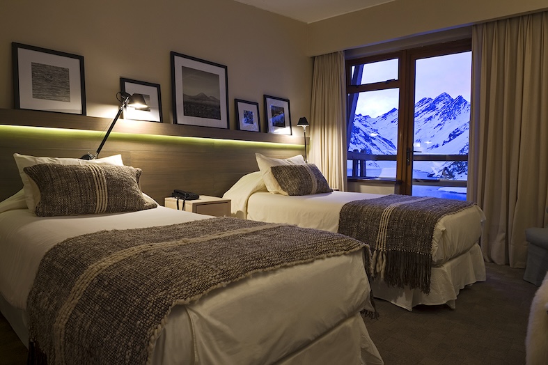 Double Lake View hotel at the Hotel Portillo. Worth paying extra for this view! Photo courtesy Ski Portillo. 