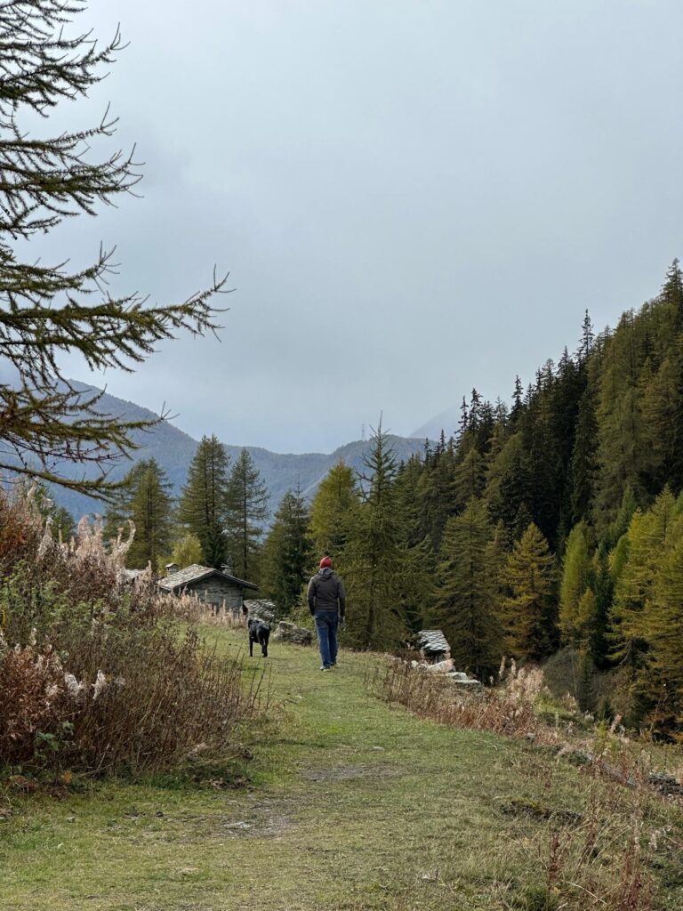 Walking back from the loop in Planaval. Photo: The-Ski-Guru