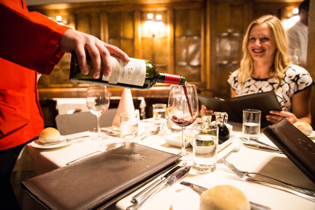 The dining room in the Gran Hotel Portillo. Photo by Liam Doran, courtesy of Ski Portillo. 