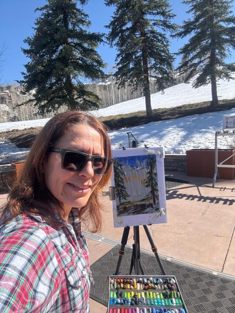 Painting in Snowmass Village when I was last in Snowmass for the Mountain Travel Symposium.